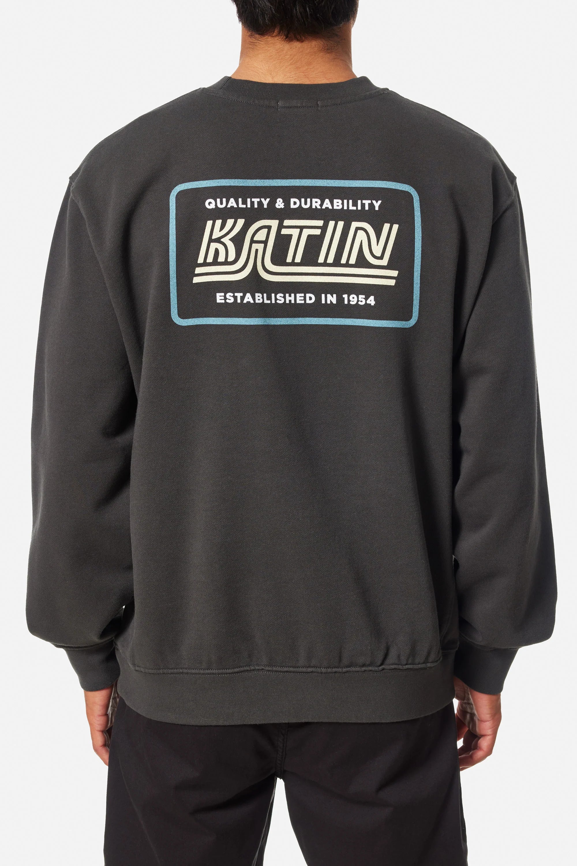 Chandail Pit Stop Crew Noir Wash Katin