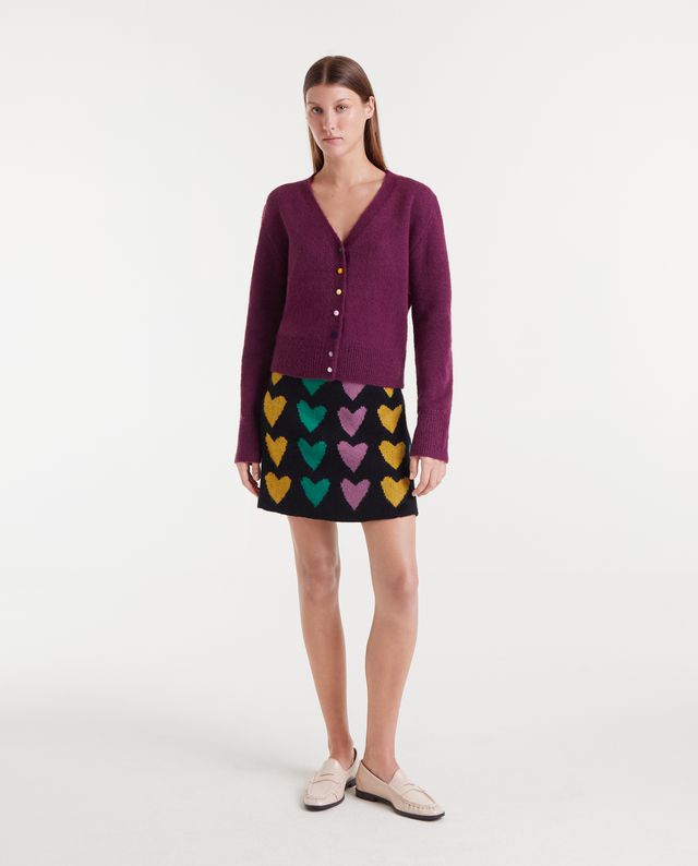 Cardigan Colorful Buttons Aubergine Compania Fantastica