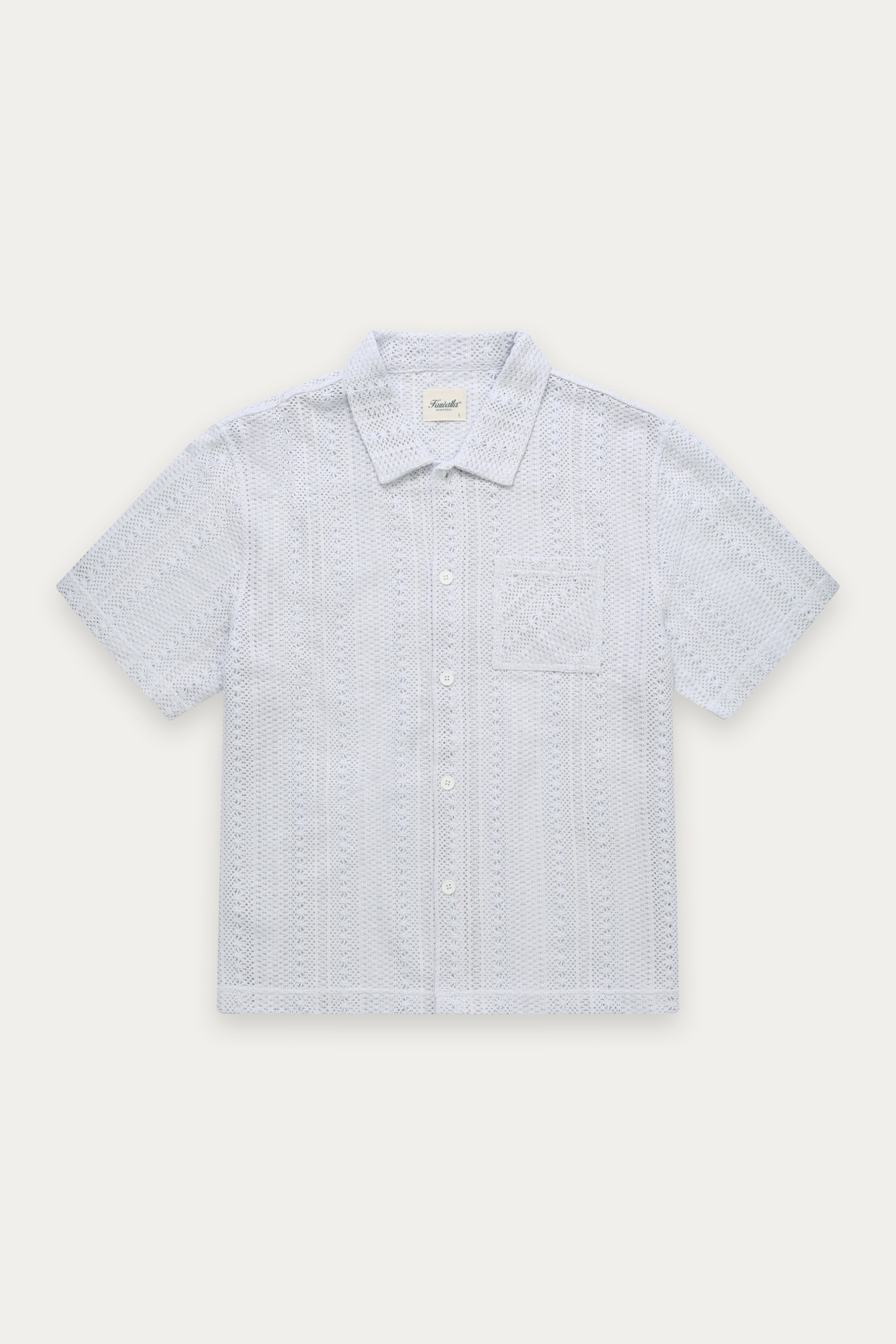 Chemise Crochet Box Bleu Clair Kuwalla Tee