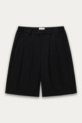Short Double Pleated Black Kuwalla Tee