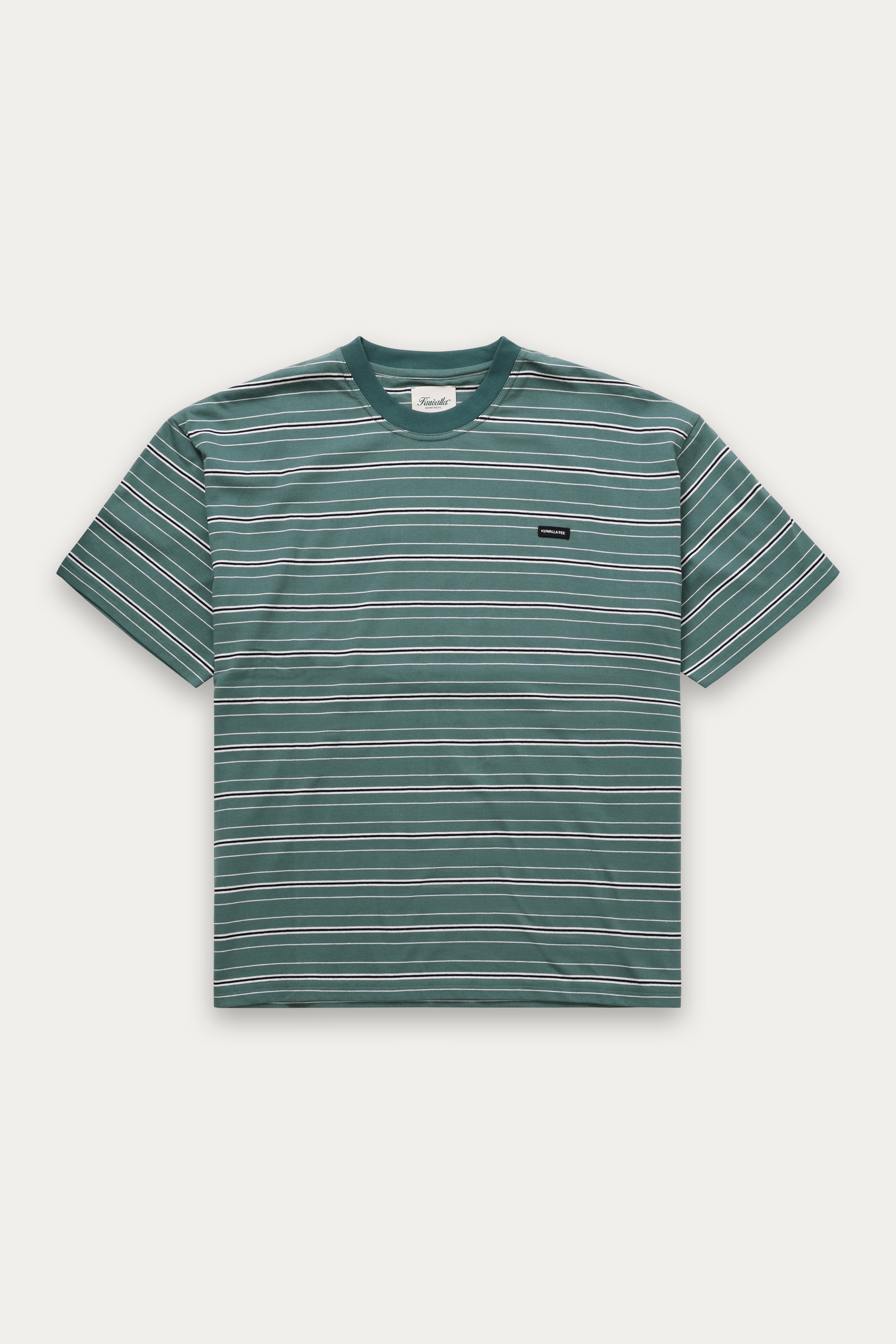 T-Shirt Green Stripe Kuwalla Tee