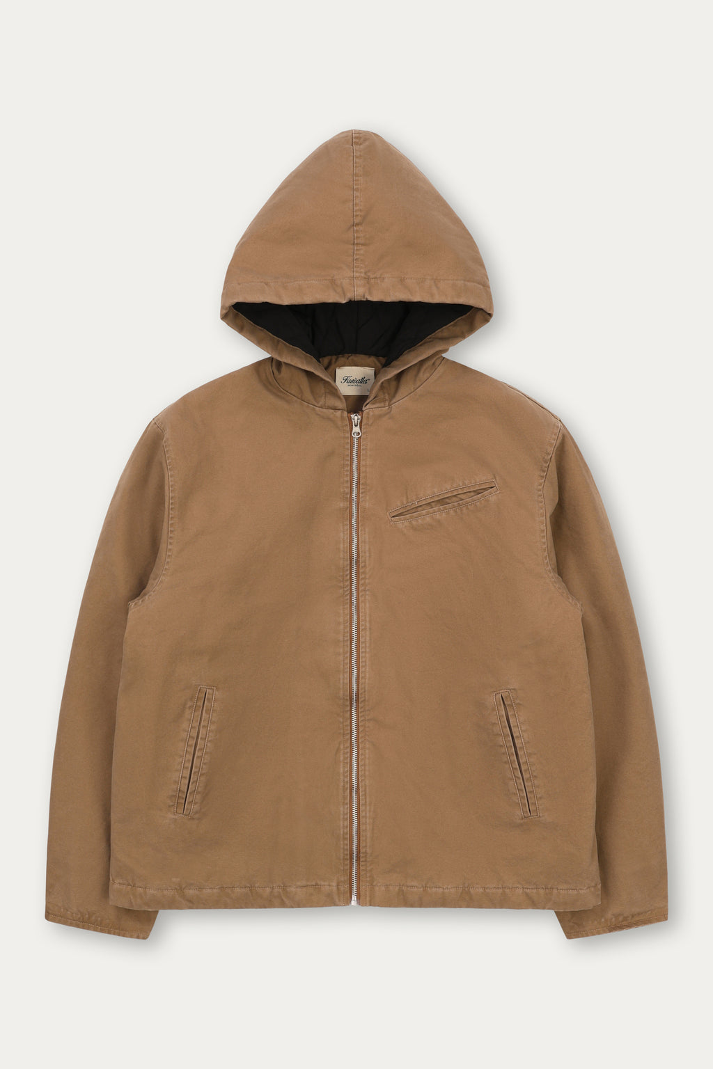 Kuwalla Tee Camel Hooded Canvas Coat