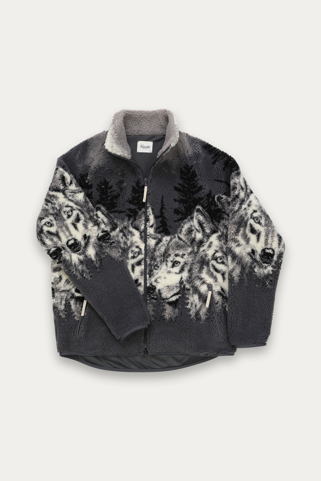 Manteau Printed Sherpa Fleece Wolf Pack Kuwalla Tee