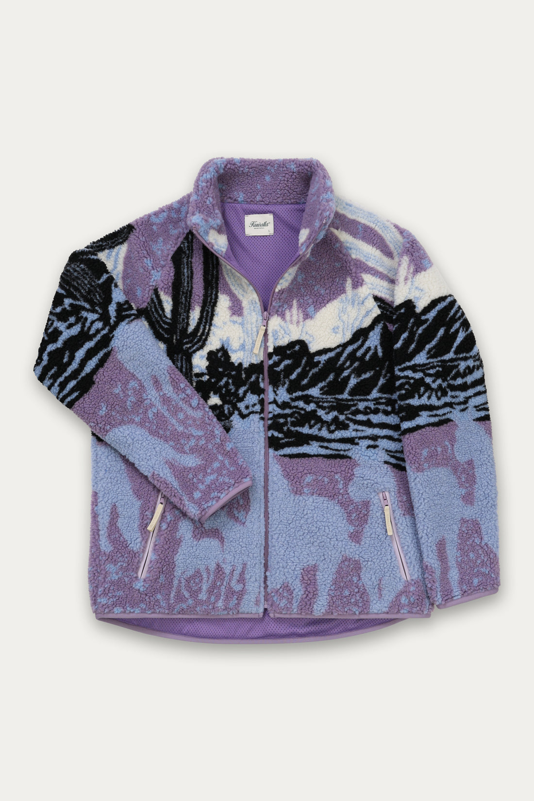 Manteau Printed Sherpa Fleece Sunset Stallion Kuwalla Tee