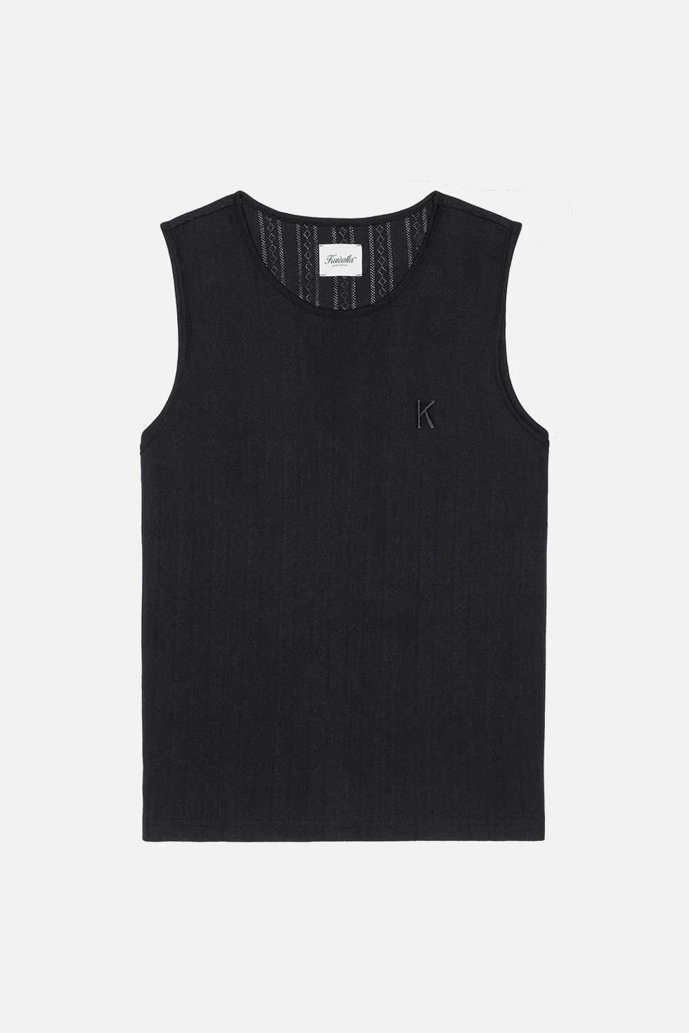 Camisole Perforated Rib Noir Kuwalla Tee