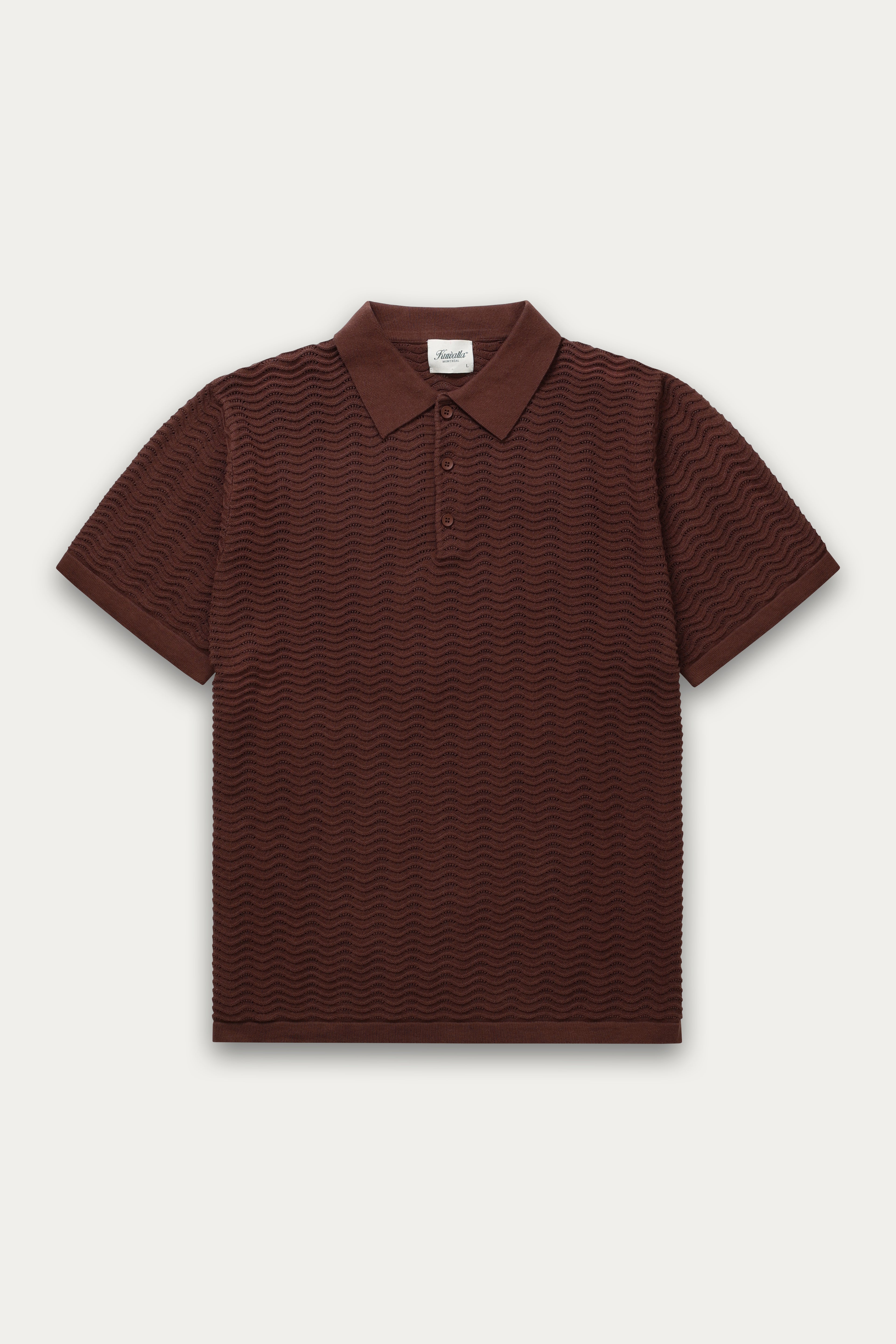 Polo Wave Knit Brun Kuwalla Tee