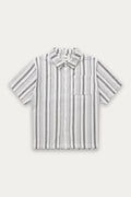 Kuwalla Tee Grey Textured Stripe Shirt