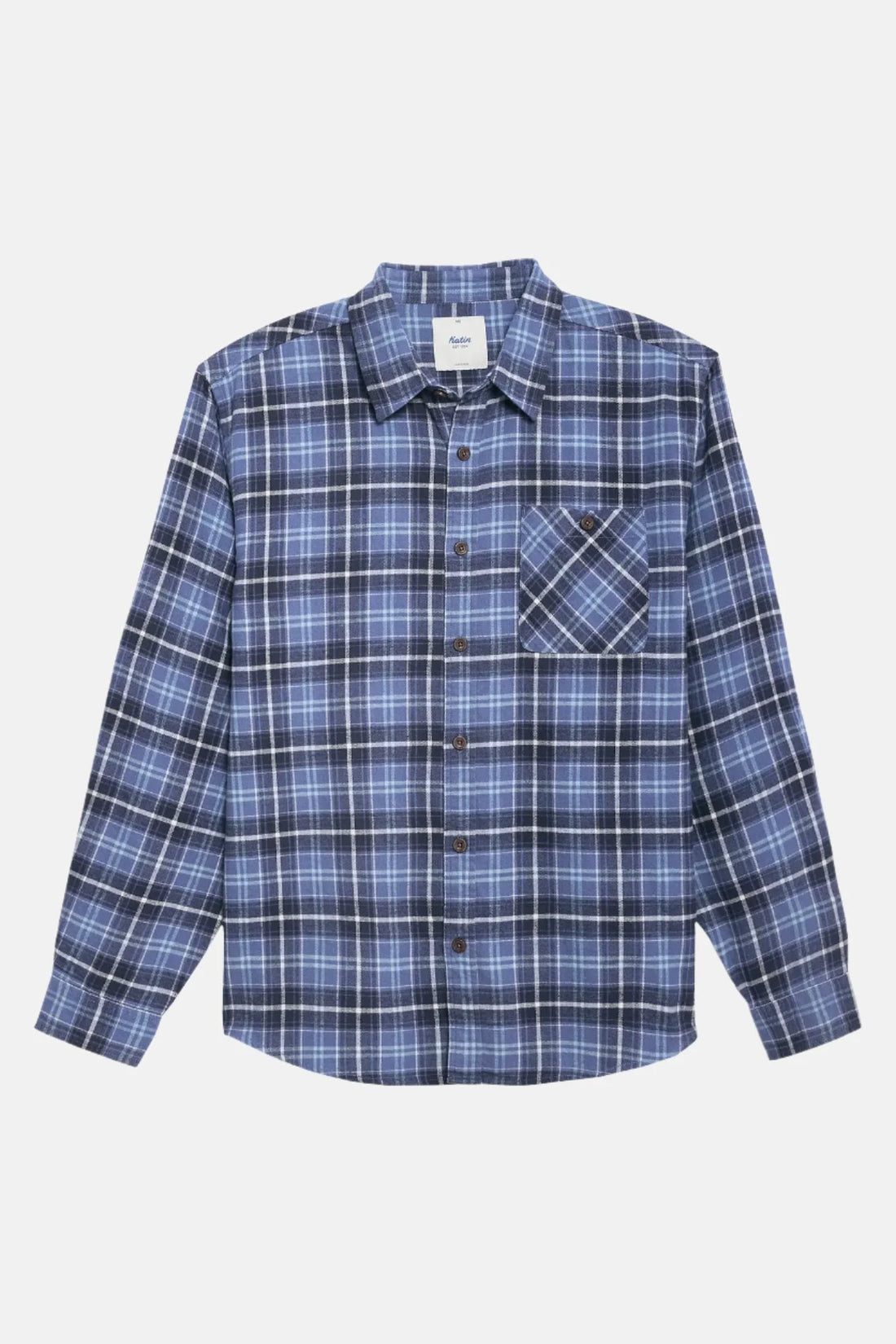 Chemise Derek Flannel Bleu Katin