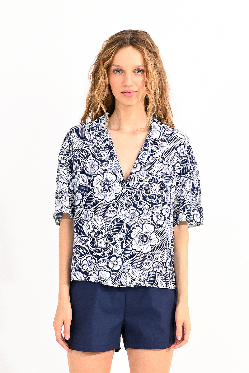 Shirt Thérèse Navy Blue Molly Bracken