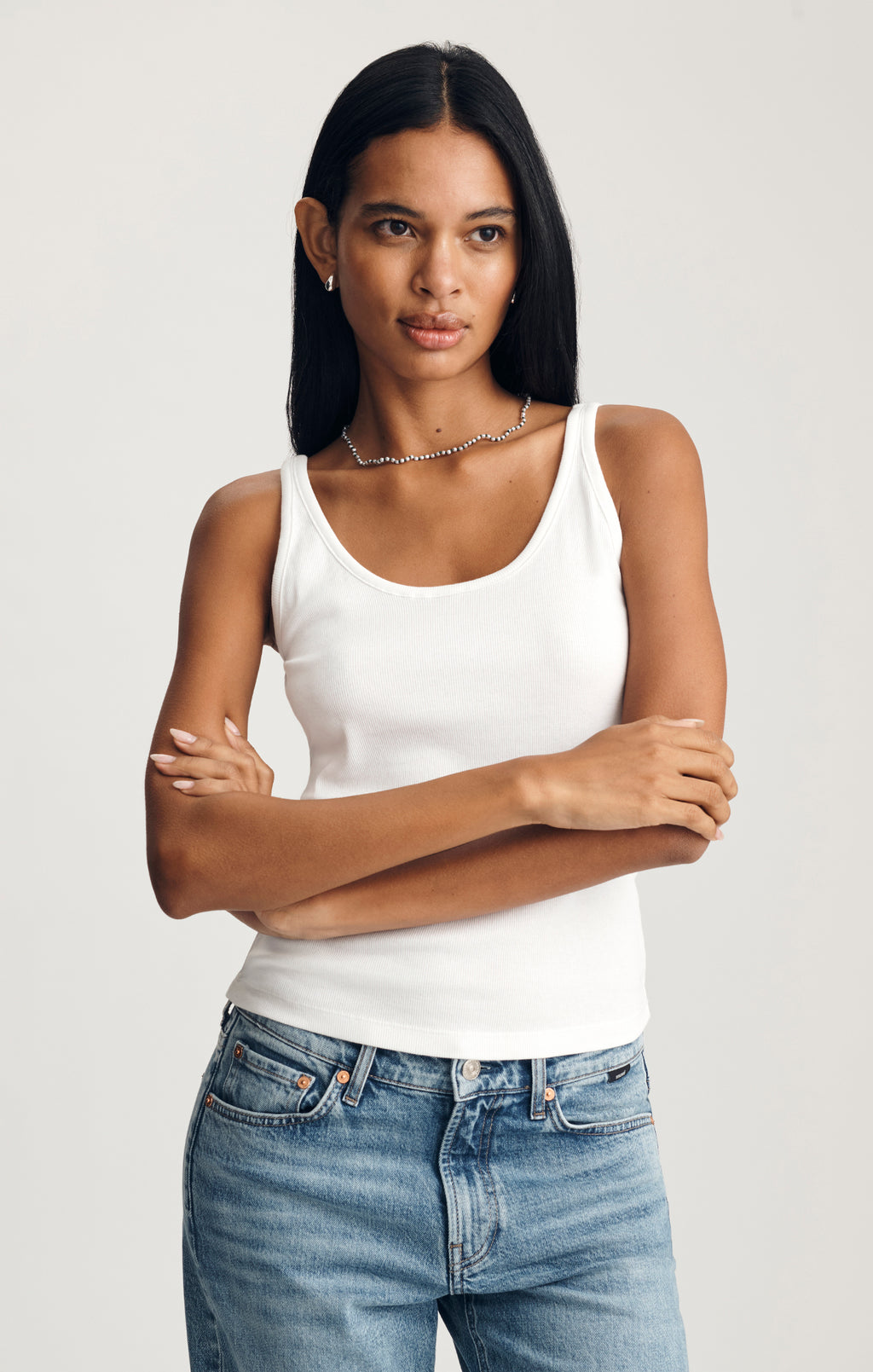 Mavi Jeans White Cami Tank