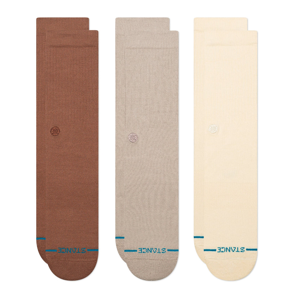 Bas 3 Pack Icon Brun Stance