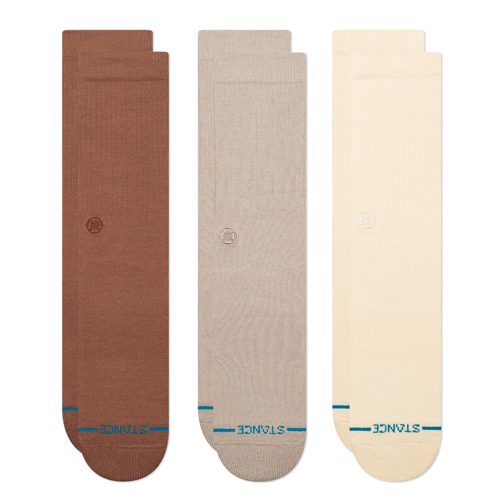 Bas 3 Pack Icon Brun Stance