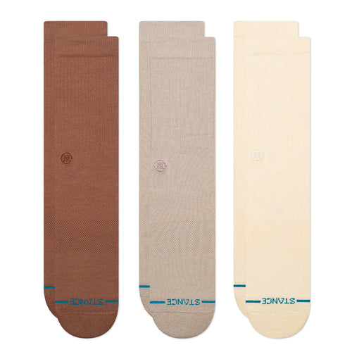 Bas 3 Pack Icon Brun Stance
