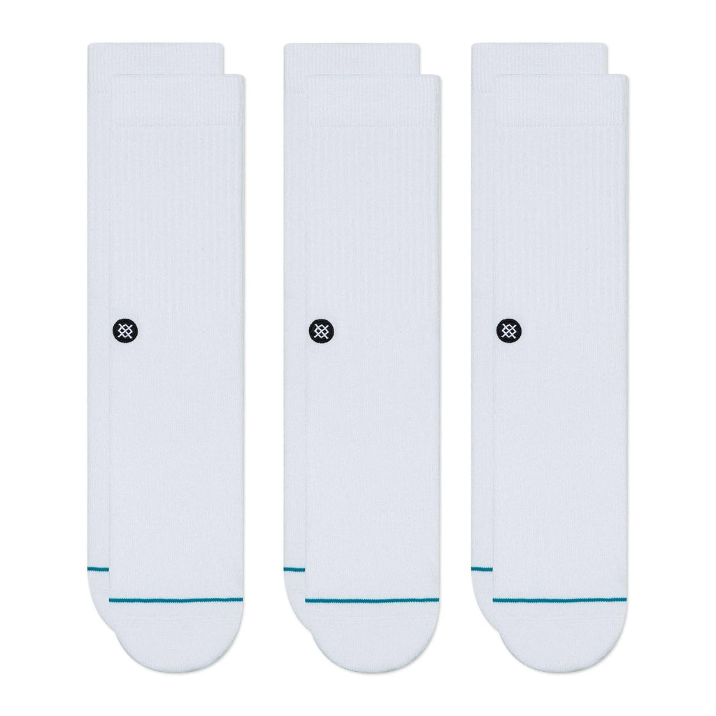 Stance White Icon 3-Pack Socks
