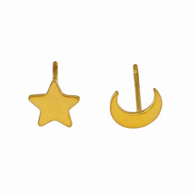 Hackney Nine Gold Midnight Stud Earrings