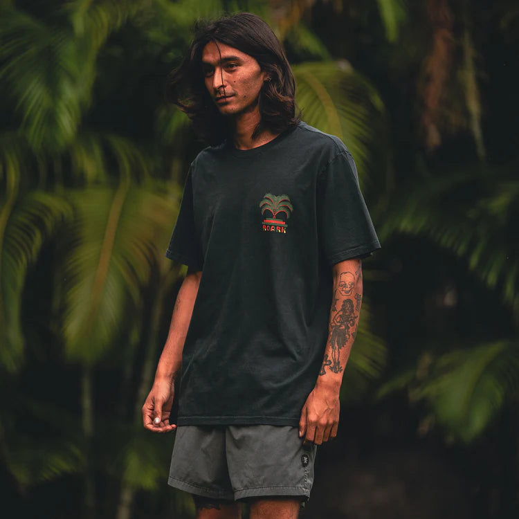 Roark Black Faded Palm Motorcycle T-Shirt