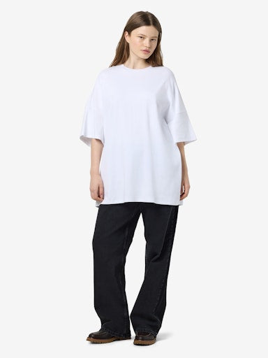 Noisy May White Mocca Boxy T-Shirt Dress