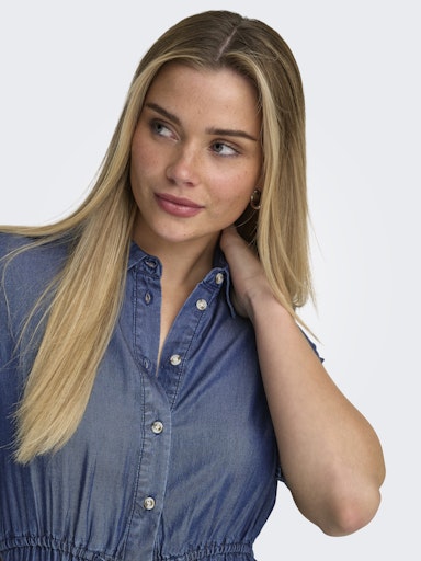 Robe Chemise Charis Bleu Foncé Only