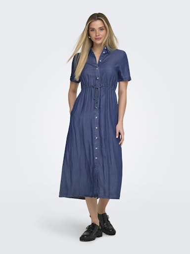 Robe Chemise Charis Bleu Foncé Only