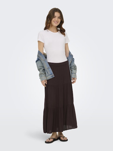 Jupe Mikka Long Brun Only