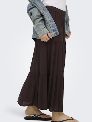 Jupe Mikka Long Brun Only