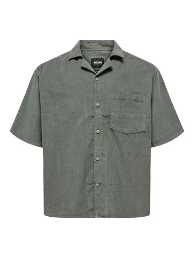 Alfi Relax Cord Sage Green Only & Sons Shirt