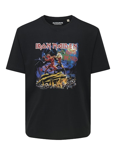 Only & Sons Black Iron Maiden T-Shirt
