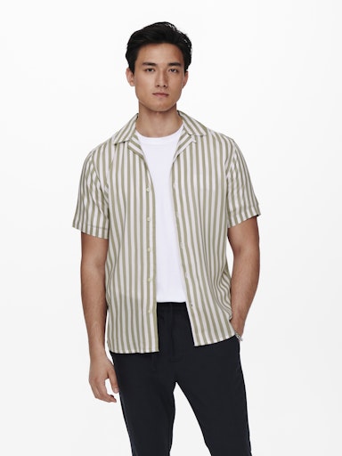 Wayne White & Beige Only & Sons Shirt