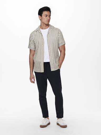 Wayne White & Beige Only & Sons Shirt
