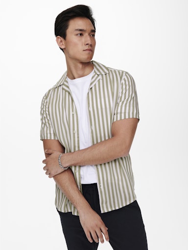 Wayne White & Beige Only & Sons Shirt