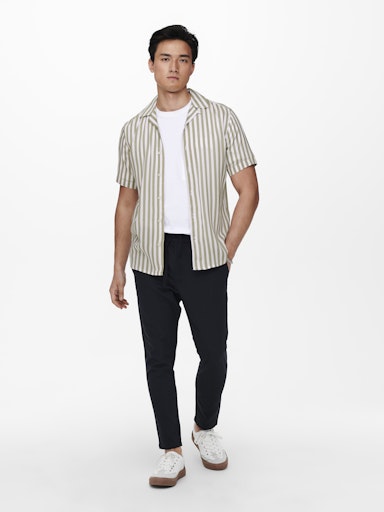 Wayne White & Beige Only & Sons Shirt