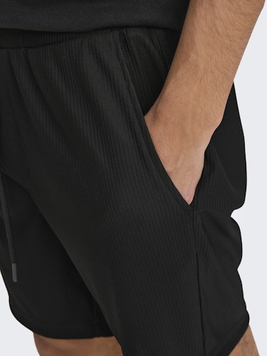 Short Tel Plizze Black Only & Sons