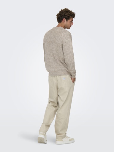Joe Relax Brown & Beige Only & Sons Sweater