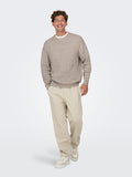 Joe Relax Brown & Beige Only & Sons Sweater