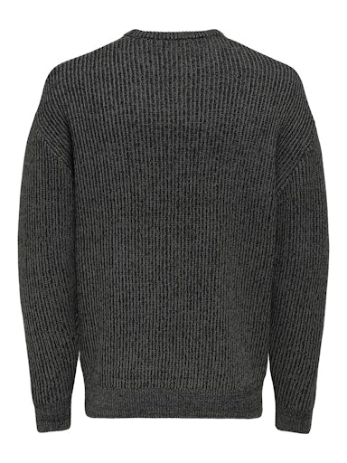 Pull Joe Relax Noir & Gris Only & Sons