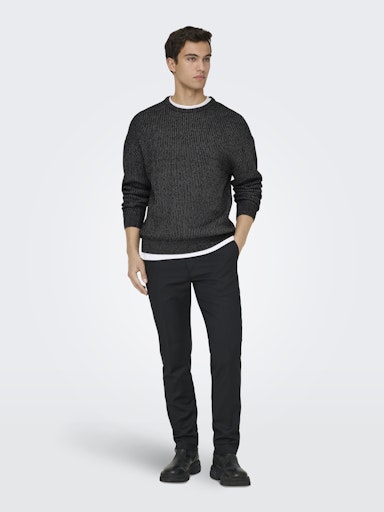 Joe Relax Black & Grey Jumper Only & Sons