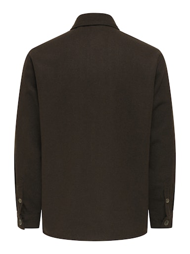 Paul Relaxed Fit Coffee Brown Only & Sons Shirt