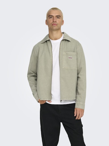 Only & Sons Ray Washed Zip Jacket