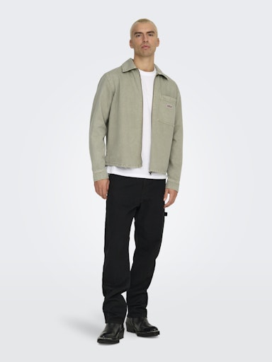Only & Sons Ray Washed Zip Jacket