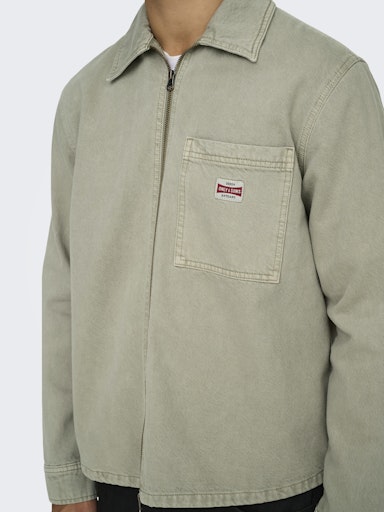 Only & Sons Ray Washed Zip Jacket