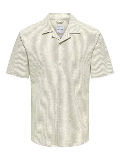 Only & Sons White & Beige Loung Shirt