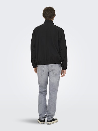 Only & Sons Black Matte Windbreaker