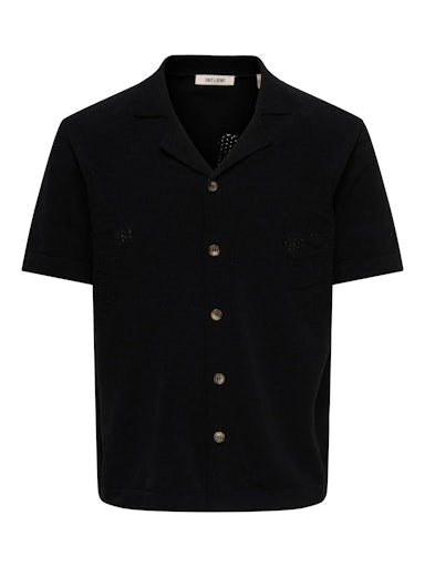 Only & Sons Black Jam Shirt