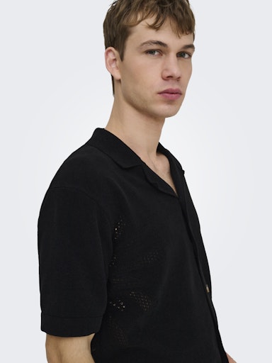 Only & Sons Black Jam Shirt