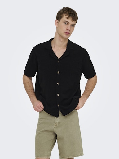 Only & Sons Black Jam Shirt