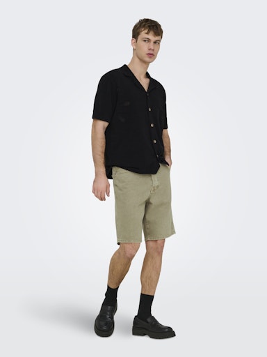 Only & Sons Black Jam Shirt