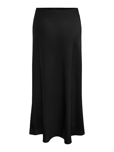 Only Chigo Black Satin Skirt