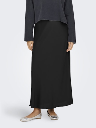 Only Chigo Black Satin Skirt
