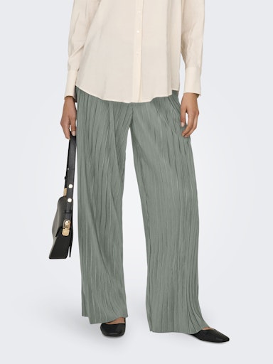 Pantalon Ravenna Plisse Vert Agave Only
