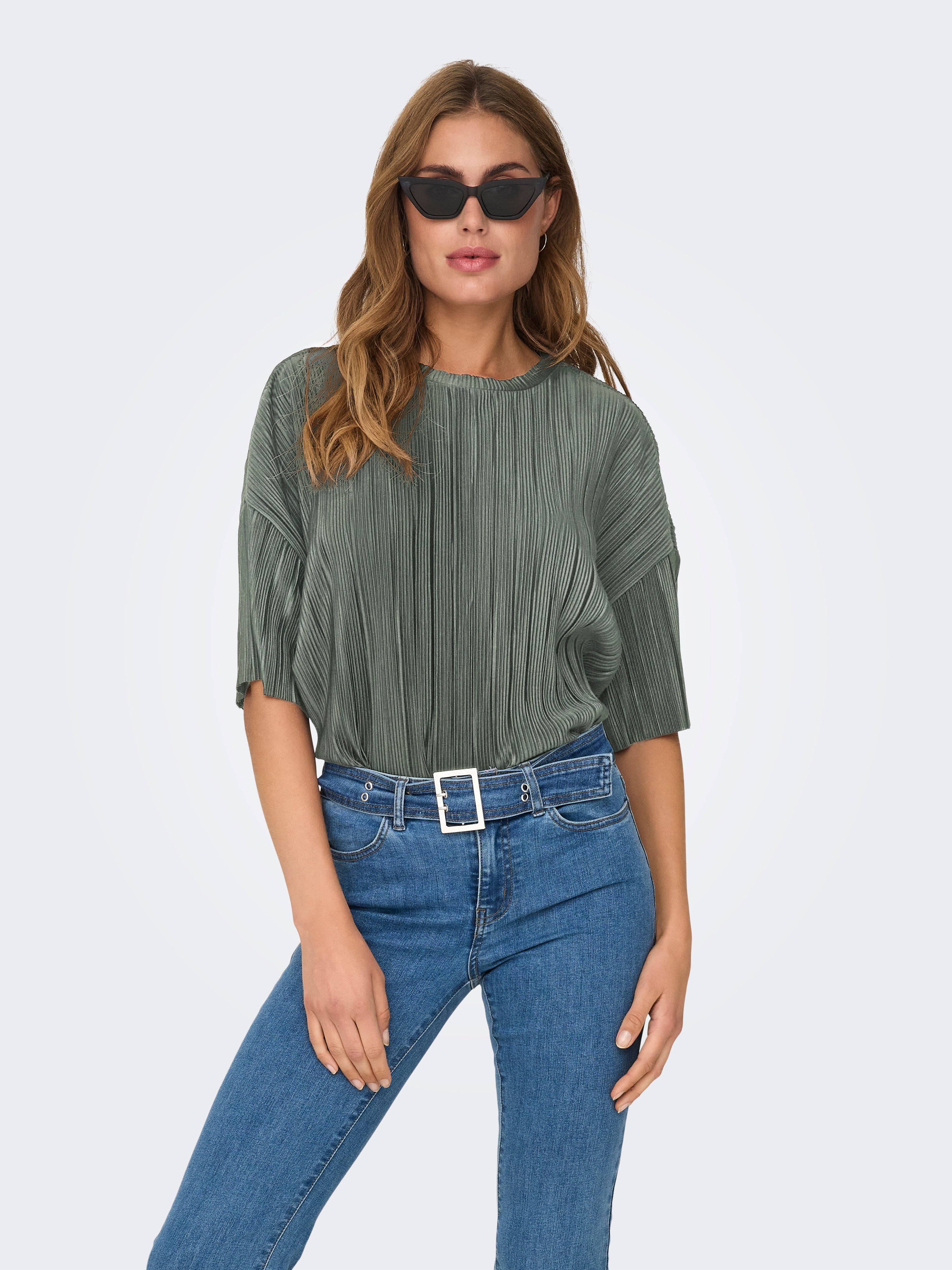 Haut Ravenna Plisse Vert Agave Only